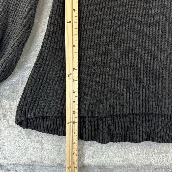 Cupio Sweater Women's S Black Long Sleeve V-Neck Choker Collar - Picture 5 of 8